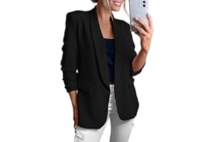 KIRUNDO Womens Blazer 2025 Spring Fall Bussiness Casual Long Sleeve Open Front Work Office Dressy Suit Jackets with Pockets