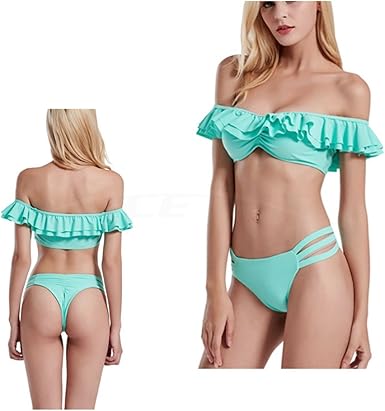 off the shoulder 2 piece swimsuit