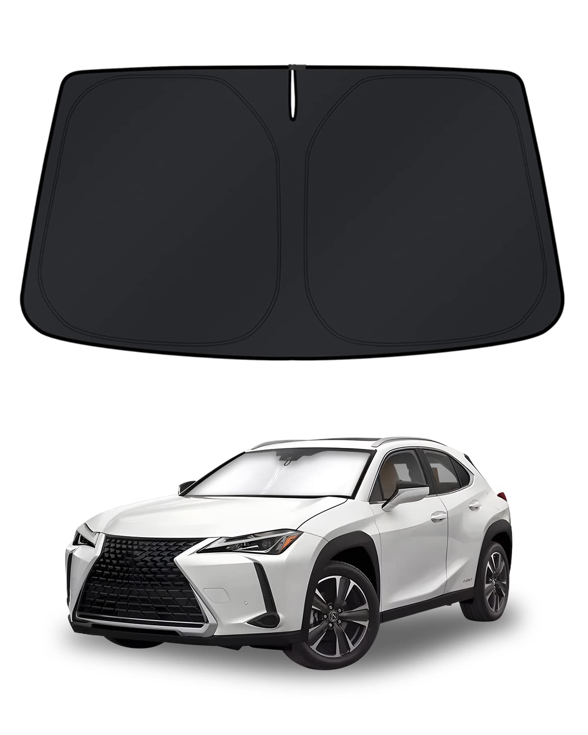 Photo 1 of KUST Windshield Sun Shade for 2019-2024 2025 2026 Lexus UX 200/250h/260h/300h/300e Window Shade Sun Visor Cover Foldable Blocks UV Rays Keep Your Car Cooler
