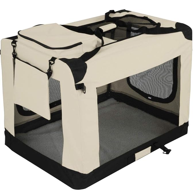 Leopet Faltbare Hundetransportbox in Farb-und Größenwahl für Hunde, Katzen und Kleintiere | Hundebox | Autobox | Transportbox