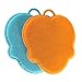 Kichwit Silicone Scrubbers Kitchen Sponges for Dishes Scratch Free Antibacterial Dish Sponges Multi-purpose Cleaning Sponges Stink Free Food Grade BPA Free, 2 Pack (Blue & Orange)