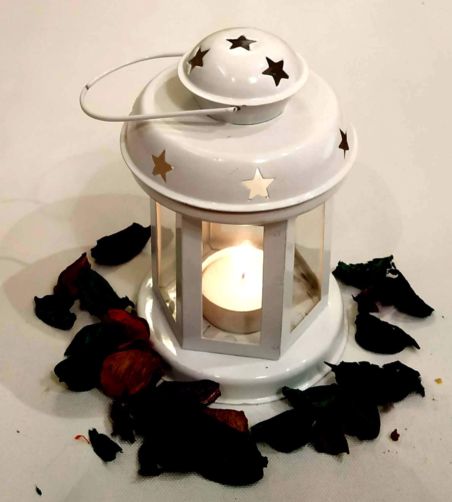 Akanksha Arts Metal Lamp With Tealight Candle Hanging Light