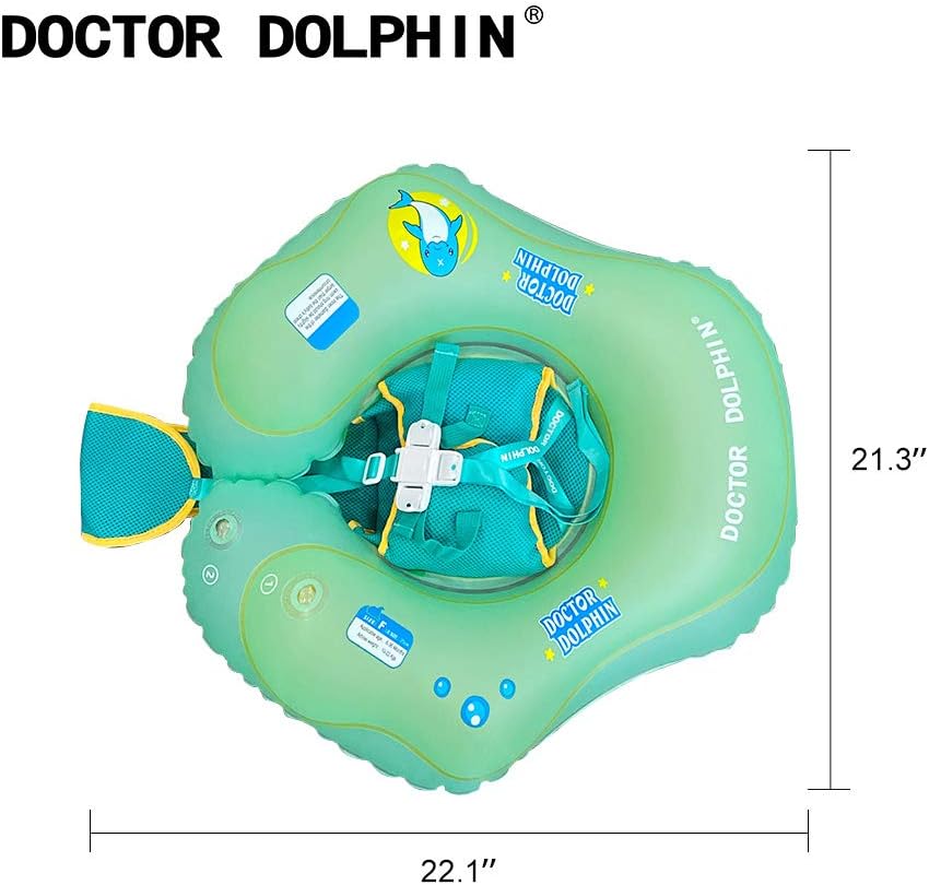 Doctor Dolphin Green Upgrade Version Inflatable Baby Pool Float Infant