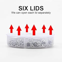 1000Pcs O Ring Connectors Metal Open Jump Rings Set