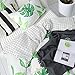 MKXI Botanical Duvet Cover for Children White Green Floral Kids Bedding Queen Bed Set Soft Breathable Bed Duvet Quilt Cover Cotton Tropical Leaves Print