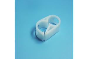 DOPHO Tube Clamp 0.196-0.314 Inch, 50pc Pack, White, Simple, POM Plastic, 3g, LLZ-1-5-8-50PC
