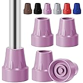 4 Pack Replacement Rubber Cane Tips 3/4 Inch Heavy Duty Rubber Crutch Tips Non Slip Walker Tips for Walkers Commodes Shower Chairs Canes Leg (Pink)
