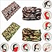 VANCROWN Headwear Head Wrap Sport Headband Sweatband 220 Patterns 12 in 1 Magic Scarf 12PCS & 6PCS 12 in 1 (12PCS.Camouflage 1)