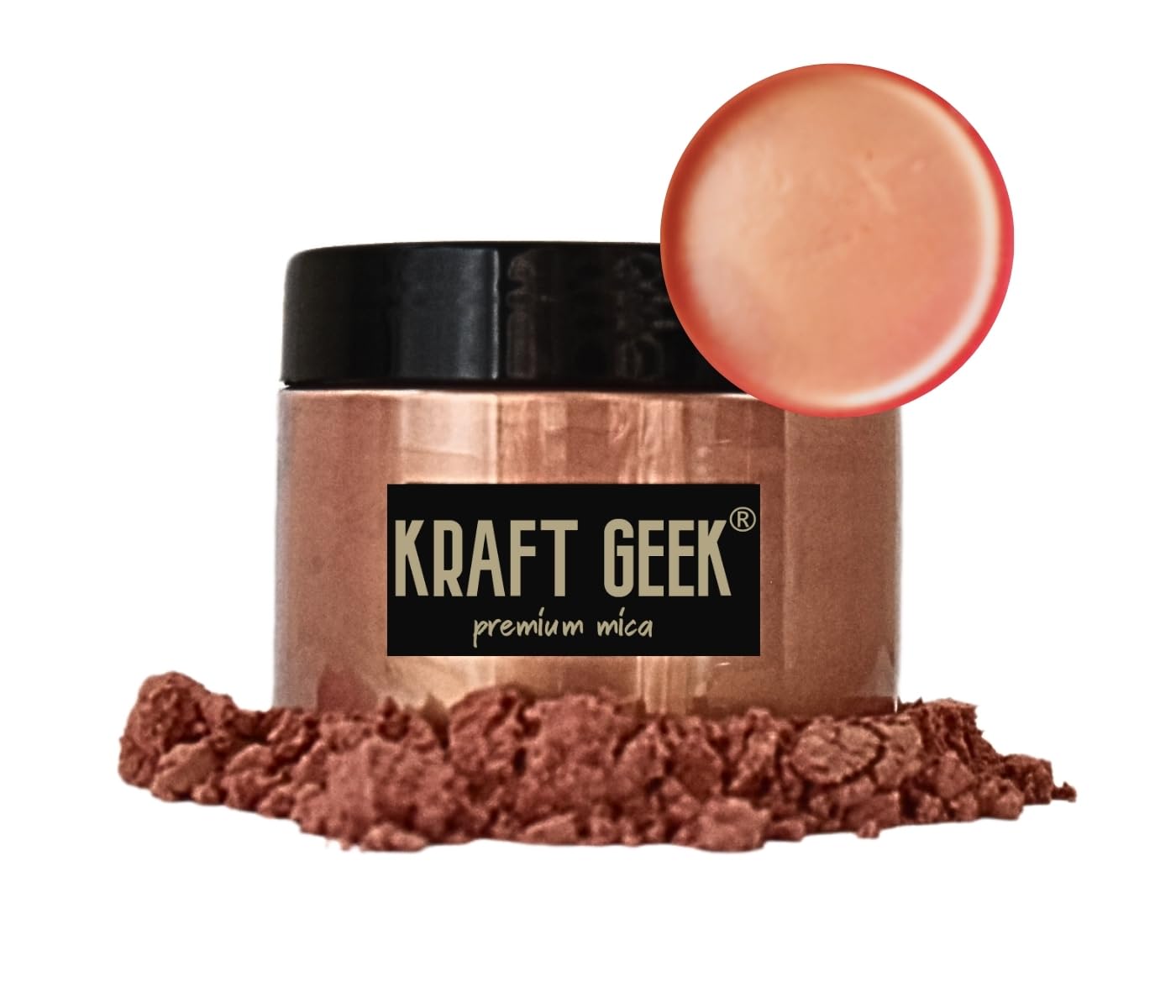 Rose Gold Premium Mica Powder 50g. Powder Dye for Epoxy Resin Pigment Natural Soap Colouring, Candle, Slime, Bath Bombs, Makeup, Nail, Fabric, Fabric dye, Wax Melts etc.