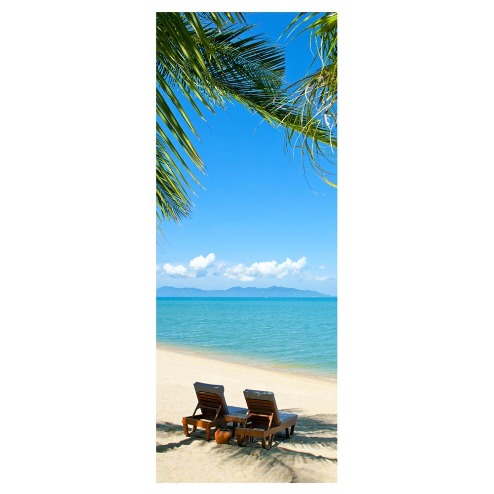 3D Door Art, Removable Door Decals, Self-Adhesive Door Mural, Door Sticker for Room décor, 30.3"x78.7"(77x200cm), 2 Pieces Set — image 1