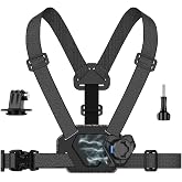 SUREWO Upgraded Magnetic Chest Mount Harness Strap Body Mount Chesty Compatible with Go Pro Hero 13/12/11/10/9/8/7 Black,DJI Osmo Action 6/5 Pro/4/3/2 and More - More Comfortable and Skin Friendly