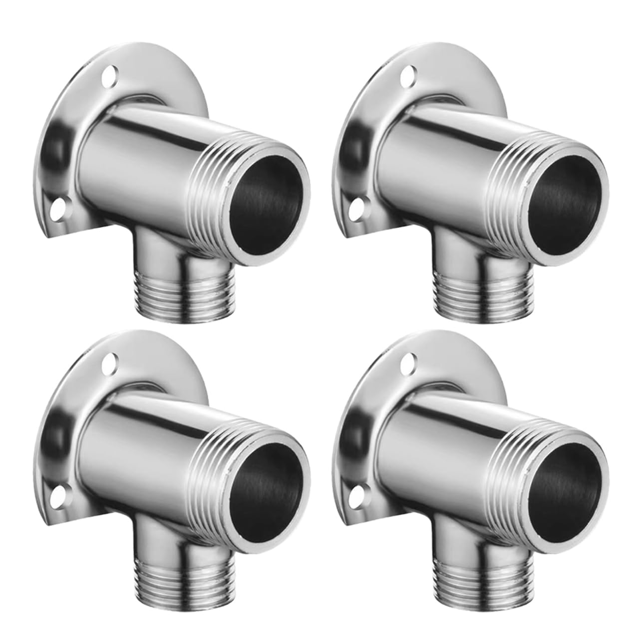 DOITOOL Shower Mount Base Zinc Alloy Installation Kit 4Pcs for Surface Mounted Shower Mixer Exposed Tap Base Conversion Bathroom Bar Fixing Kit 2.2X2X1.8 Inch