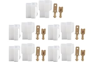 Klanata 10PCS T Plug Connector for Car, T Shape Connector for Radio, T Type Car Radio Connector, T Type 2 Pin Power Plug Car Radio Cable Connectors Set Fit Male Female Connector Plug Fit for Kenwood