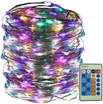 99ft 300 LED Fairy String Light Dimmable with Remote Control Indoor Outdoor Decorative String Light for Patio,Garden,Bedroom (Multi-color)