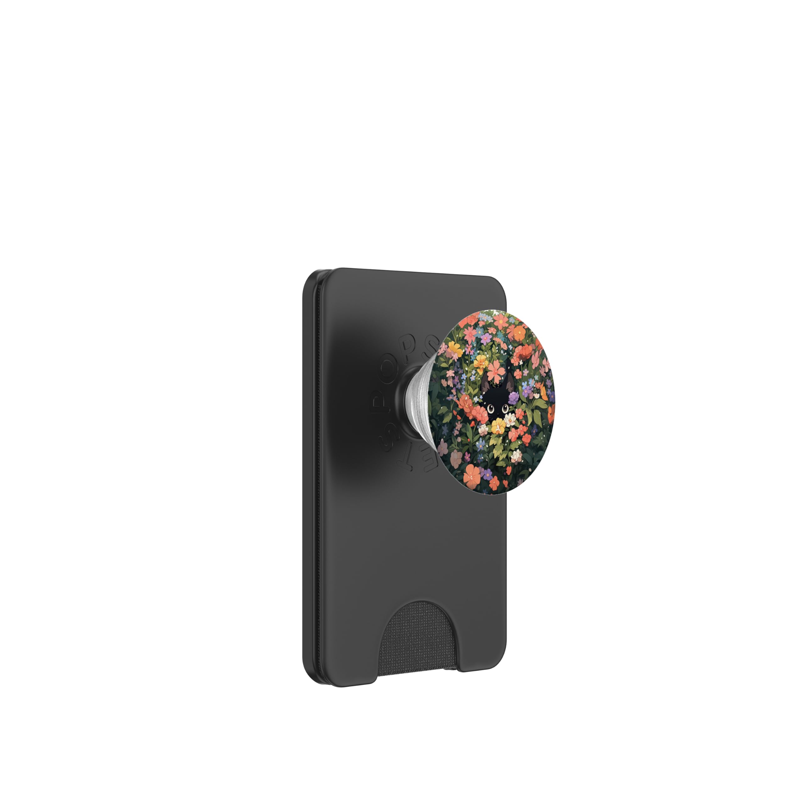 Anime Kawaii Cute Cat Hiding In Colorful Spring Flower Cat PopSockets PopWallet for MagSafe
