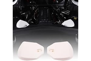 CHEAYAR Rear Strut Tower Covers Compatible with Chevrolet Corvette C8 2020-2023, ABS Plastic Engine Bay Shock Protection Panel Cover Trim, 2pcs C8 Accessories (White)