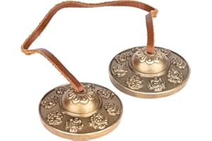 SONIC ENERGY Tingsha Tibetan Finger Cymbals for Meditation, Sound Healing Therapy and Yoga — MADE IN INDIA — Pure Resonant Tone, Includes Bag, 2-YEAR WARRANTY