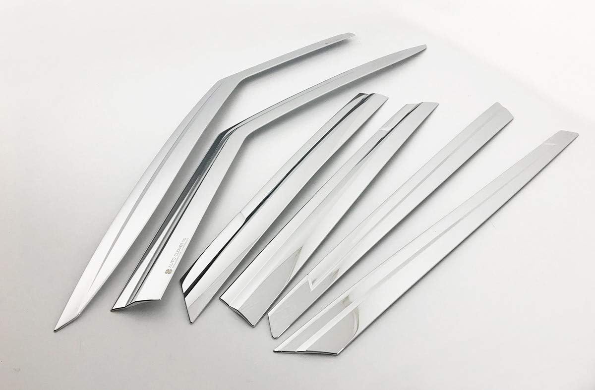 AUTO CLOVER Chrome Wind Deflectors Set for Land Rover Discovery 5 (6 pieces) - Image 3