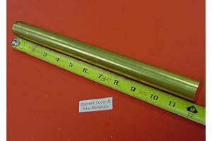STONER METALS 1" C360 Brass Solid Round Rod 12" Long New Lathe Bar Stock 1.00" Diameter 1/2 Hard