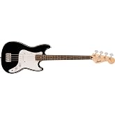 Squier Squier Sonic Bronco Bass, Black, Laurel Fingerboard