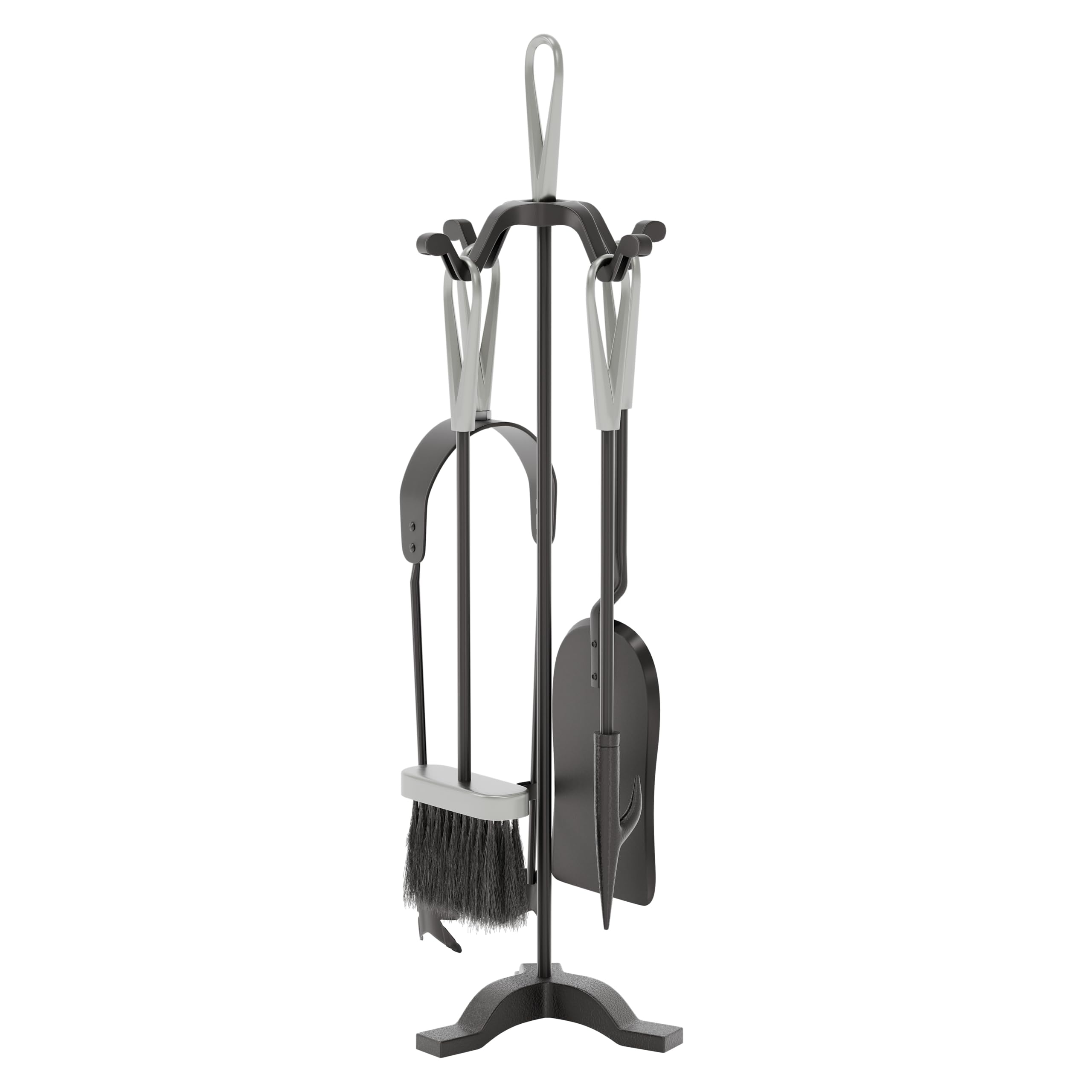 Fire Vida 5 Piece Companion Set 5 Piece Companion Set Black Nickel Fireside Tongs Poker Brush