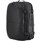 LIGHTGO] Travel-friendly Vacuum Packing Backpack with Built-in Air Pump, Portable Compression Cube, TSA-approved Lock, and Waterproof for College Students and Family Trips.