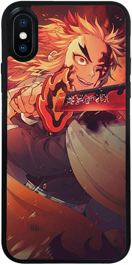 LVJF Demon Slayer Kimetsu No Yaiba,rengoku Kyoujurou Iphone Case Anime Phone Tpu Cover Model Optional -biphone 11 Pro 5.8inch