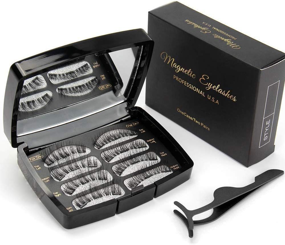 Magnetic Eyelashes Natural Look Handmade 3 Magnets Ultra Thin and Reusable False Eyelashes Best Fake Eye Lashes Light Weight and Easy to Wear