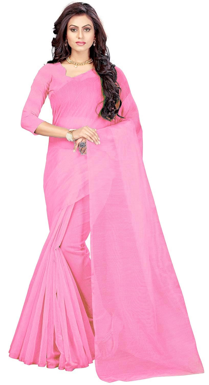 nena fashion cotton saree with blouse piece