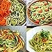 MEKBOK Slice Premium Spiralizer Vegetable Spiral Slicer, Zucchini Noodle, Spaghetti, Pasta Maker - Durable Composite Design - 2 Blade Sizes - Black - Handheld with Cleaning Brush - Kitchen Series