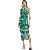 Donna Morgan Womens One-Shoulder Keyhole Midi Dress for Women | Formal & Cocktail Dresses for Women