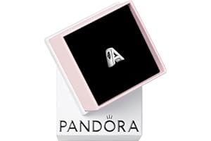 Pandora Jewelry Letter A Alphabet Charm - Beautiful Charm Letter for Pandora Charm Bracelets - Silver, No Box
