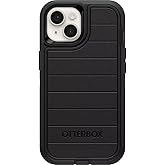 OtterBox iPhone 14, & iPhone 13 (Only) - Defender Series Case - Case Only - Screenless - Rugged & Durable - with Port Protection - Microbial Defense Protection (Black)
