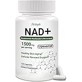 Ncduyde NAD+ Supplement, Liposomal NAD Nicotinamide Riboside Resveratrol 1500 mg - Anti-Aging & Brain Health, Improve Energy - Specifically for Women and Men, 120 Capsules