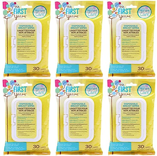TFY Soothing Breast Wipes, 30 Count (6 x 30ct) 180 Total Wipes