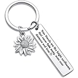7RVZM Inspirational Sunflower Keychain Friendship Jewelry Best Friend Gift bff Jewelry Friends Moving Away Gift
