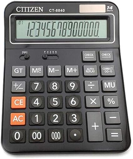Ainiyf Calculatrice Professionnel Standard Grand Bureau Calculatrice 14 Chiffres De Base Pour Batterie Solaire Et Ecran Lcd Inclinable Powered Hybride Ideal For La Maison Et Le Bureau Utilisation Amazon Fr Cuisine Maison