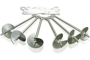 Caravan Canopy Domain Carport Anchor System, Set of 6 Anchors, Metallic