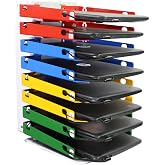 Table Tower 8 USB Device Charging Station, Multi-Color Organizer with Red, Blue, Yellow, Green Slots