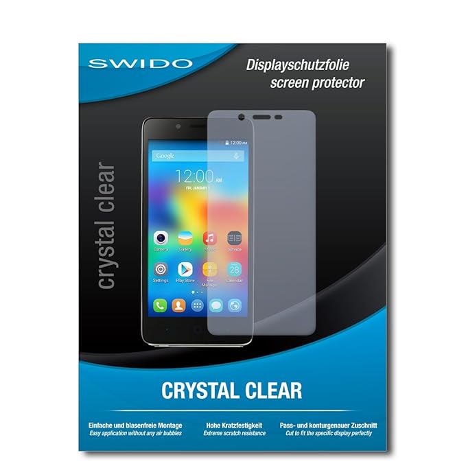 SWIDO® Displayschutzfolie für Elephone P6000 [3 Stück] Kristall-Klar, Extrem Kratzfest, Schutz vor Öl, Staub und Kratzer/Glas