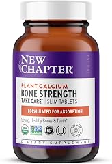 New Chapter Bone Strength Take Care Supplement, 180 Slim Tablets | Clinically Studied Plant Calcium from Red Marine Algae for