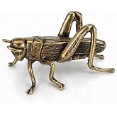 Gadpiparty Brass Cricket, Cricket Figurine, Desktop Ornament Unique Office Decor Creative Tea Ceremony Accent Small Brass Craft Sculpture