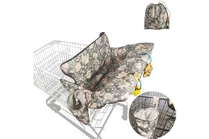 Shopping cart Cover for Baby, high Chair Cover, with Detachable Storage Bag, Flowers