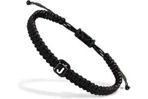 Nymerianoble Initial Bracelets for Women Teen Girls Handmade Rope Braided Bracelet for Men Jewelry Birthday Graduation Mother's Day Gifts for Mom Wife Girlfriend Her Friends