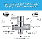 JIELUO Handheld Bidet Sprayer Kit Stainless Steel 2-Mode Shower Hose T-Valve view 3