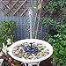 Anself Solar Fountain Pump Bird Bath, 8V 1.4W Solar Powered Submersible Free Standing Solar Outdoor Fountain for Small Pond, Patio Garden and Lawn