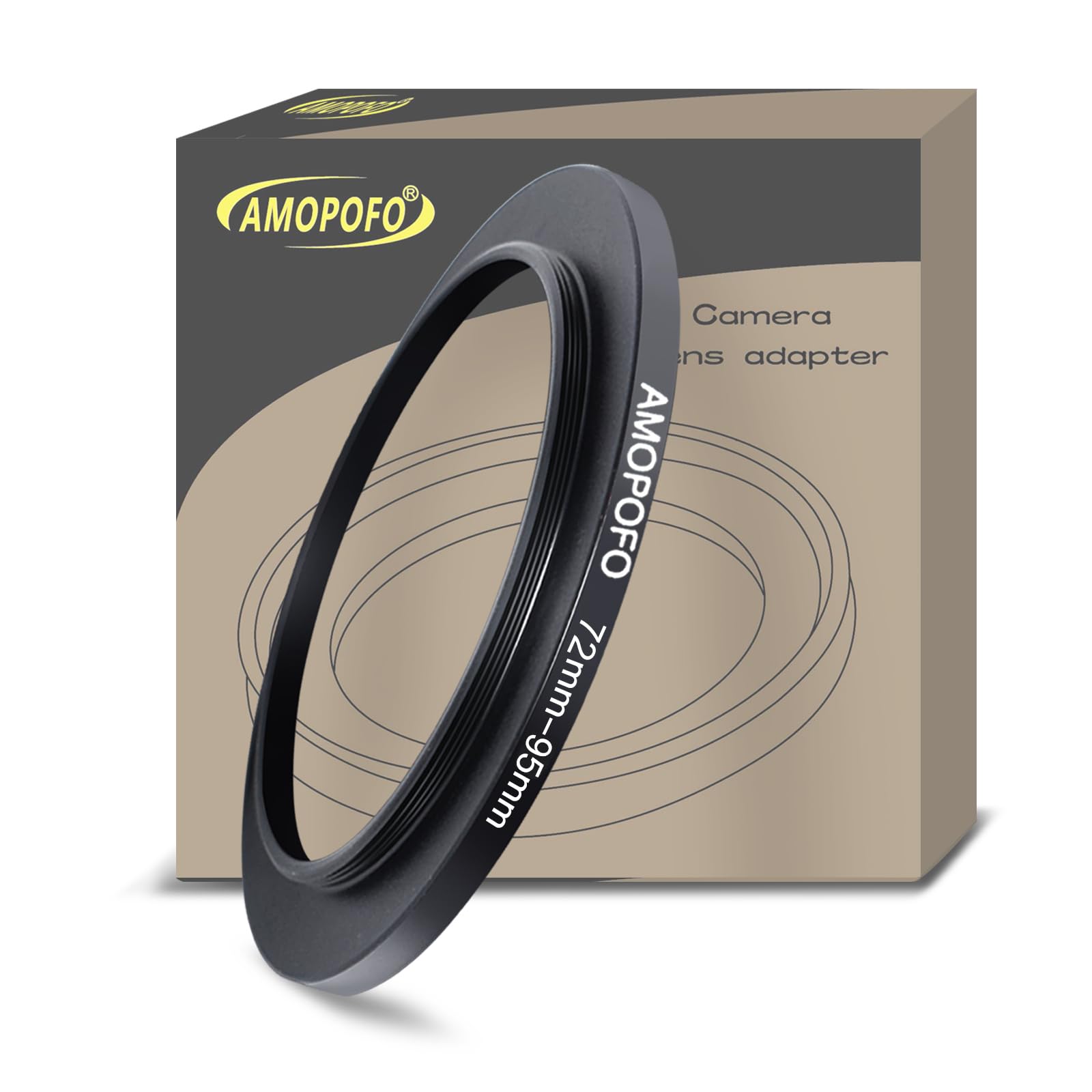 72mm to 95mm Step Up Ring For Filters,72mm-95mm Camera Filter Ring,Made Of CNC Machined space aluminum With Matte Black Electroplated Finish.for 95mm UV,ND,CPL Camera Filter accessories — image 1