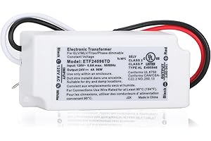 VANESA 24V 96W Triac Dimmable LED Driver, 120V AC to 24V DC Dimmable Transformer, Electric Power Supply Adapter, 96W LED Dimming Driver, Electric Power Supply Compatible with lutron, leviton Dimmers