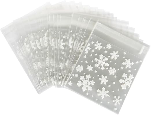 Honearn Lot De 100pcs Sachets Pochettes Sac D Emballage Flocon De