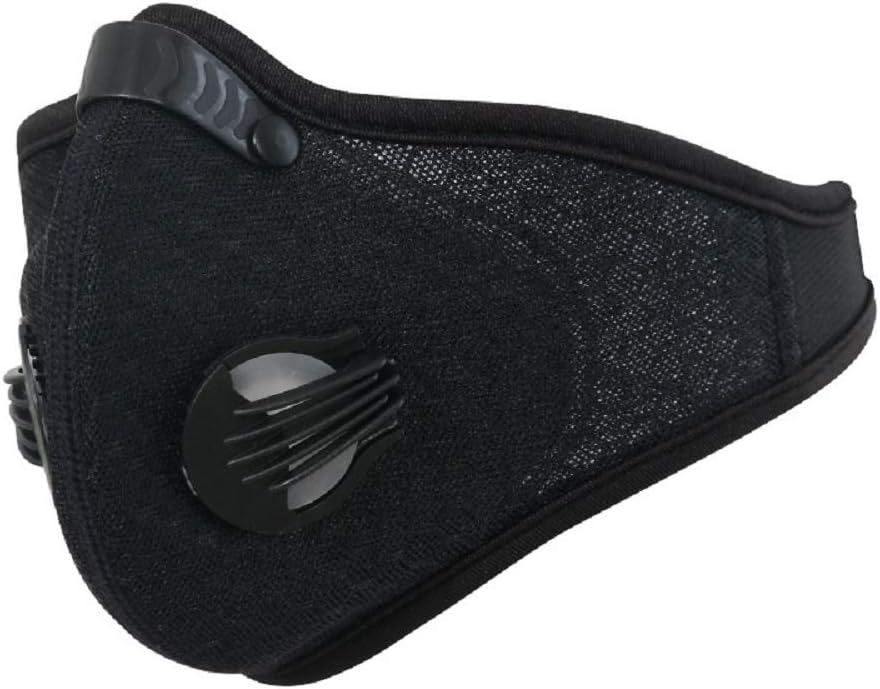 XINGPE 1pc Sports Dustproof Masks, Adjustable Activated Carbon Face Cover Anti-pollution Breathable Masks with Breathing Valve, for Cycling and Other Outdoor Sports